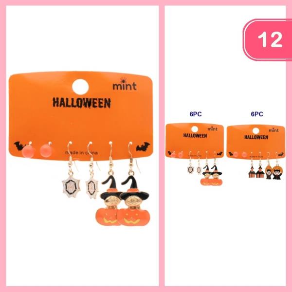 HALLOWEEN MIXED DANGLE EARRING (12 UNITS)