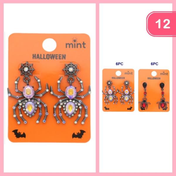 HALLOWEEN RHINESTONE DROP EARRINGS (12 UNITS)