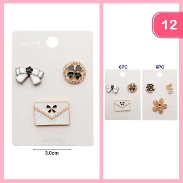 CUTE RHINESTONE BROOCH (12 UNITS)