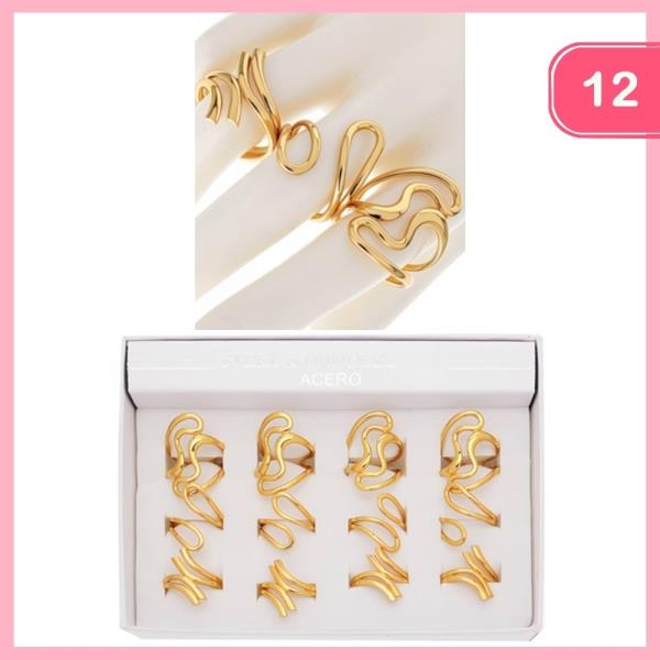 STAINLESS STEEL WRAP RING (12 UNITS)