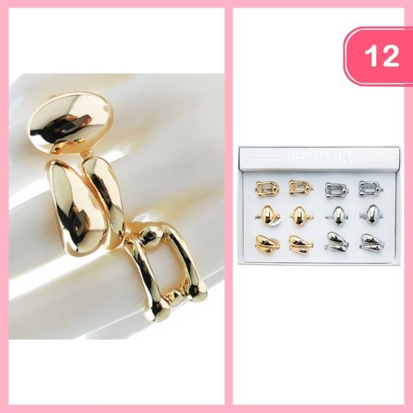 CHUNKY MIXED RING SET (12 UNITS)