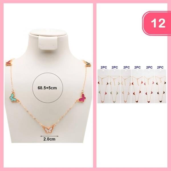 BUTTERFLY NECKLACE (12 UNITS)