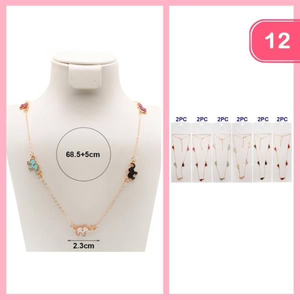 ELEPHANT NECKLACE (12 UNITS)