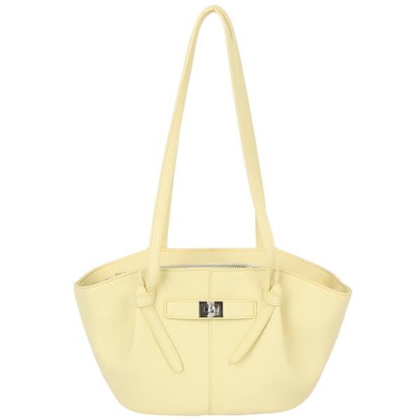 STYLISH TWIST LOCK DESIGN SHOULDER TOTE BAG