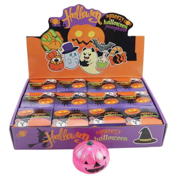 HALLOWEEN PUMPKIN SQUISHY SQUEEZE TOY (12 UNITS)