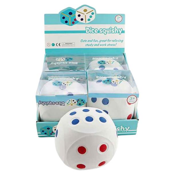 DICE SQUISHY SQUEEZE TOY (12 UNITS)