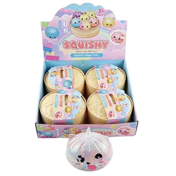 UNICORN DUMPLING SQUISHY SQUEEZE TOY (4 UNITS)