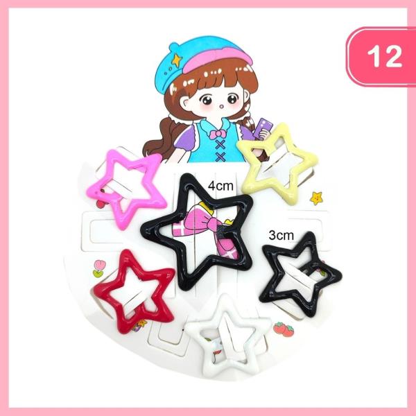 STAR SNAP HAIR CLIP (12 UNITS)