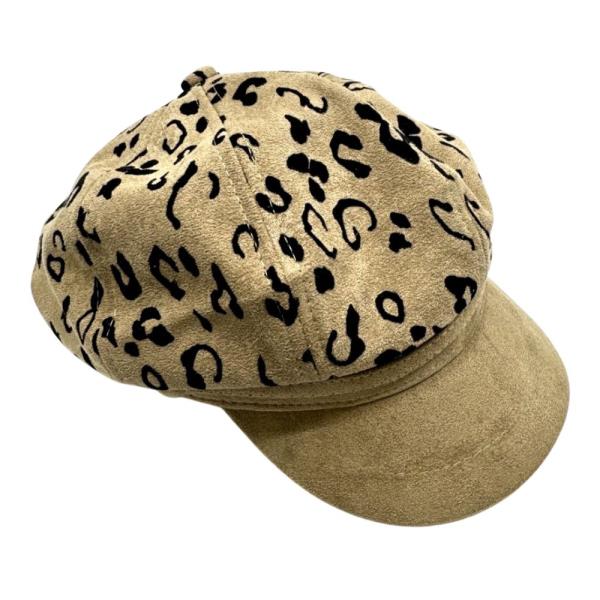 LEOPARD NEWSBOY CAP