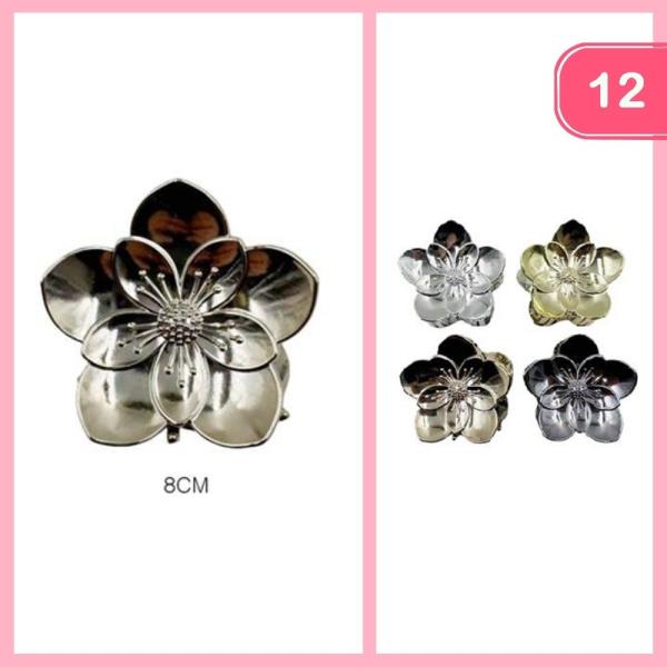 FLOWER HAIR CLAW CLIP (12 UNITS)
