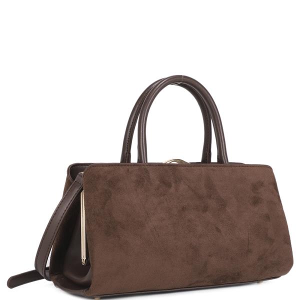 RETRO STYLE DESIGN HANDLE SATCHEL BAG