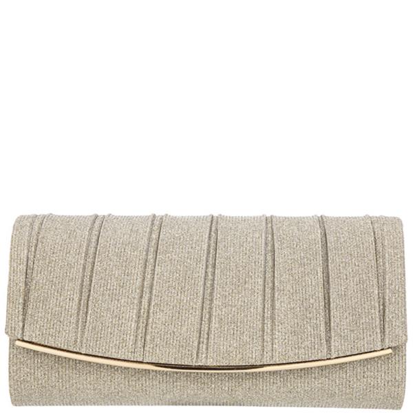 STYLISH ENVELOPE CREASED FLAP EVENING CLUTCH BAG