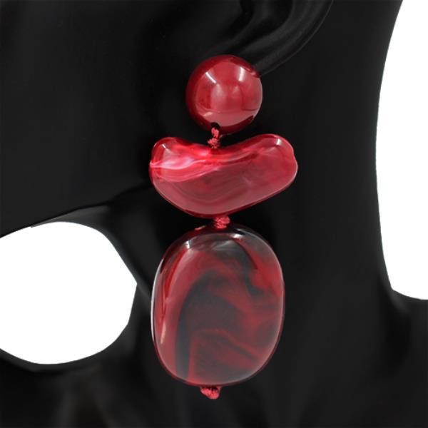 RESIN BEAD DROP EARRING