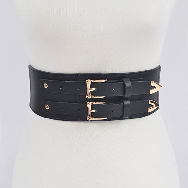 CORSET STRETCH BELT W/TWO BUCKLES
