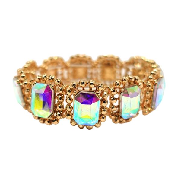 STRETCH W GLASS STRETCH BRACELET