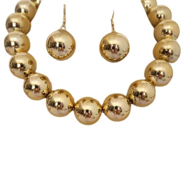 GUMBALL  W METAL NECKLACE EARRING SET