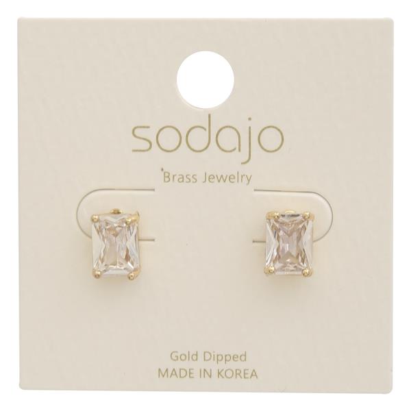 SODAJO CRYSTAL GOLD DIPPED EARRING