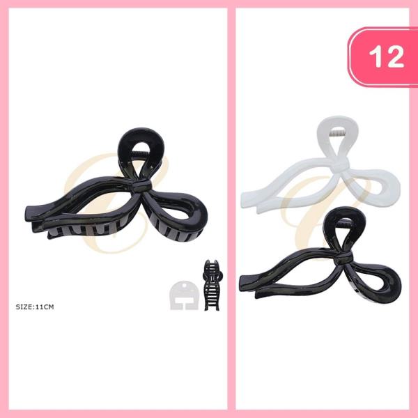 BOW HAIR CLAW CLIP (12 UNITS)
