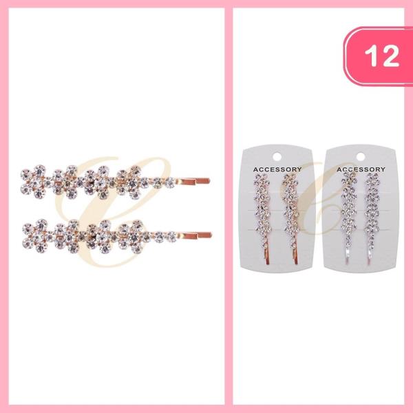 RHINESTONE HAIR PIN (12 UNITS)