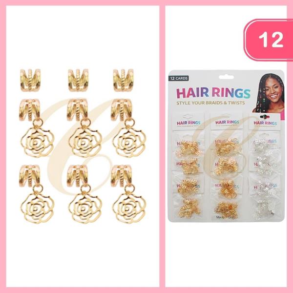 HAIR STYLING RINGS (12 UNITS)