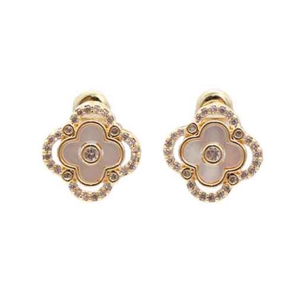 MOP FLOWER POST EARRING