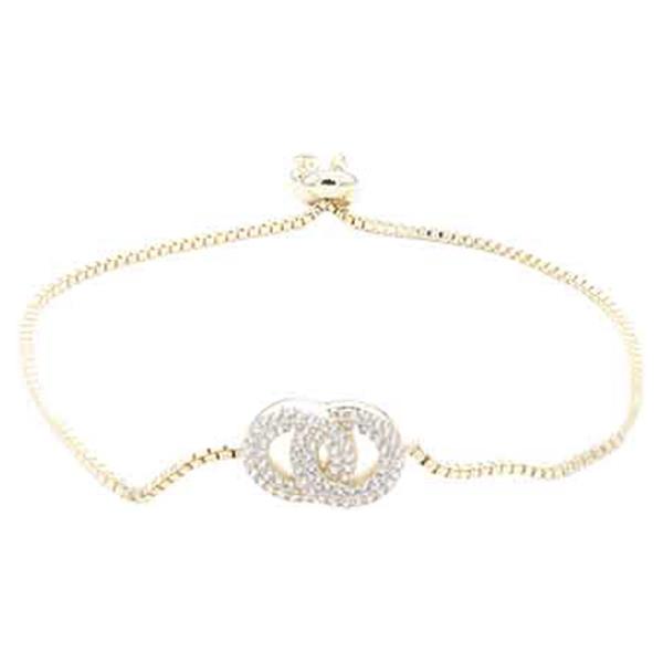 14K CZ STONES LARIAT BRACELET