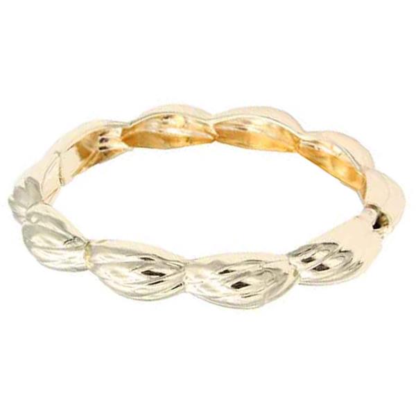GOLD PLATED HINGED BANGLE BRACELET