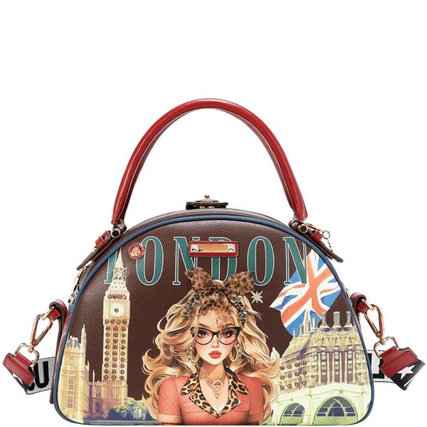 NICOLE LEE LONDON EYE DOME SATCHEL BAG