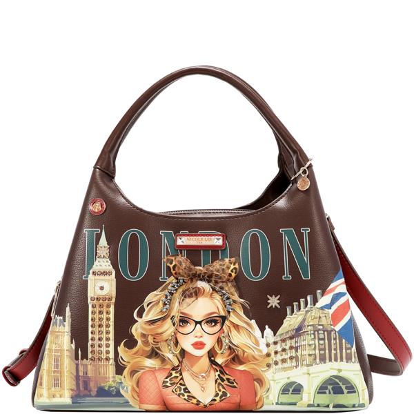 NICOLE LEE LONDON EYE TOTE BAG