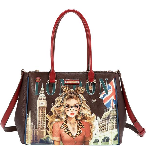 NICOLE LEE LONDON EYE TOTE BAG