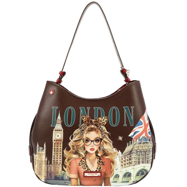 NICOLE LEE LONDON EYE HOBO BAG