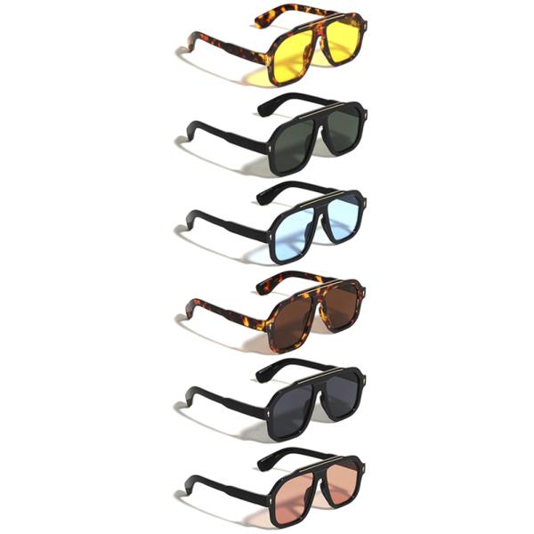 FRONTAL ARROW ACCENT GEOMETRIC AVIATORS SUNGLASSES 1DZ