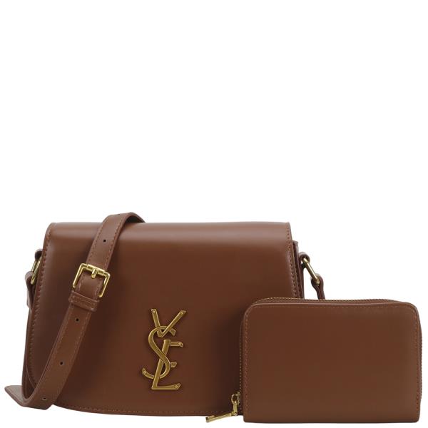 2IN1 SMOOTH FRONT LOGO DESIGN CROSSBODY W WALLET SET