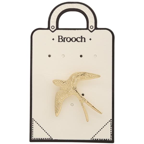 BIRD MINIMAL METAL BROOCH
