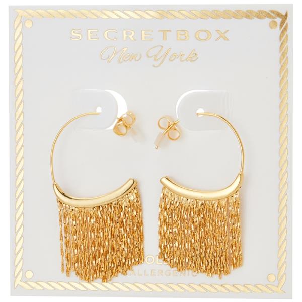 SECRET BOX SNAKE CHAIN DRAPERY HOOK EARRING