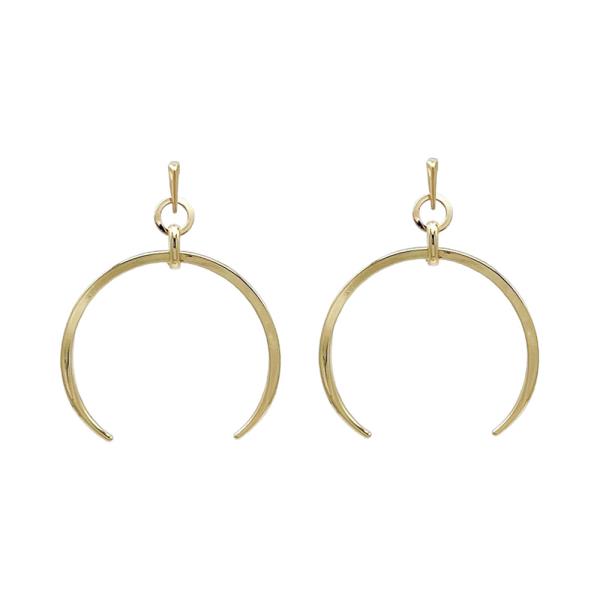 GOLD DIPPED BIG HORSE SHOE EARRING