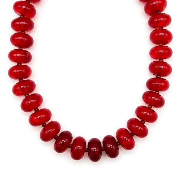 FLAT COLORED BEAD NECKLACE
