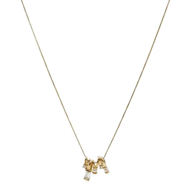 SECRET BOX GOLD DIPPED 5 PART DANGLE NECKLACE