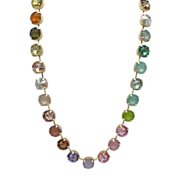 12MM FAIRLY BLUSHED MULTI GLASS NECKLACE