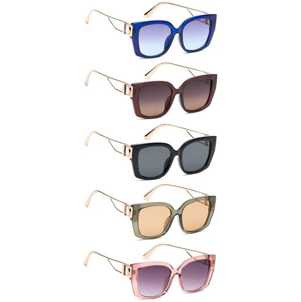 RETRO CUTOUT SQUARE CAT EYE SUNGLASSES 1DZ