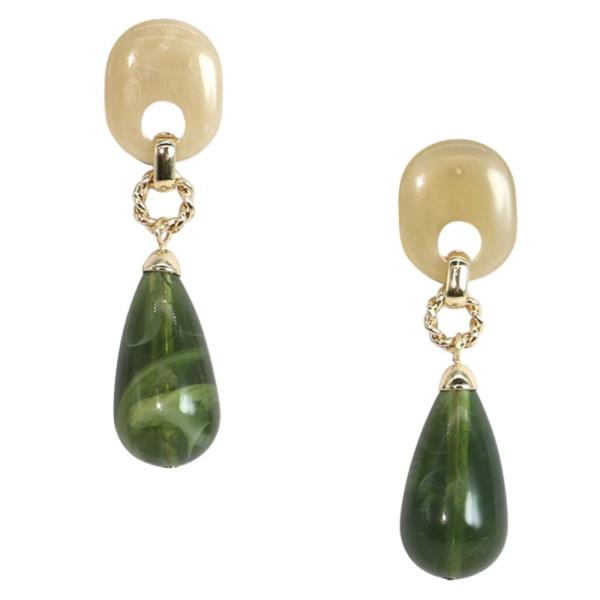 MARBLED TEARDROP EARRING
