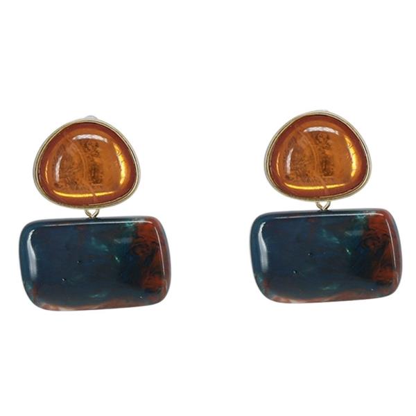 RESIN GEOMETRIC DROP EARRING