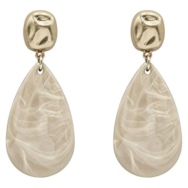 PEARLESCENT MARBLED TEARDROP EARRING