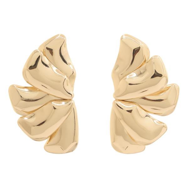METAL PUFFY PETAL CLIMBER EARRING