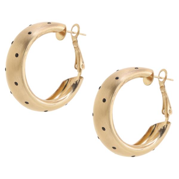POLKA DOT HOOP EARRING