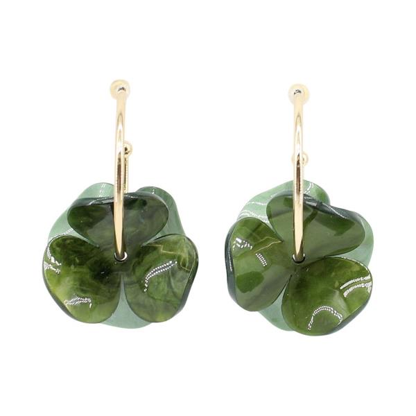 FLOWER HOOP EARRING