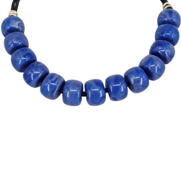 RESIN CHUNKY BEADED COLLAR NECKLACE