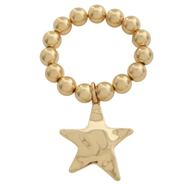 METAL STAR BEAD BRACELET