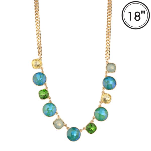 METAL EPOXYSTONE LINK NECKLACE