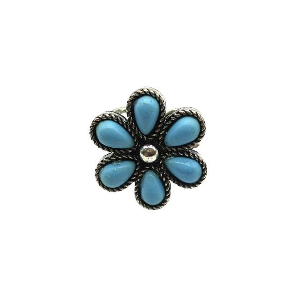 WESTERN FLOWER TQ CUFF RING